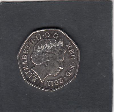 Beschrijving: 50 Pence CANOEING S-OLYMPIC 2012 